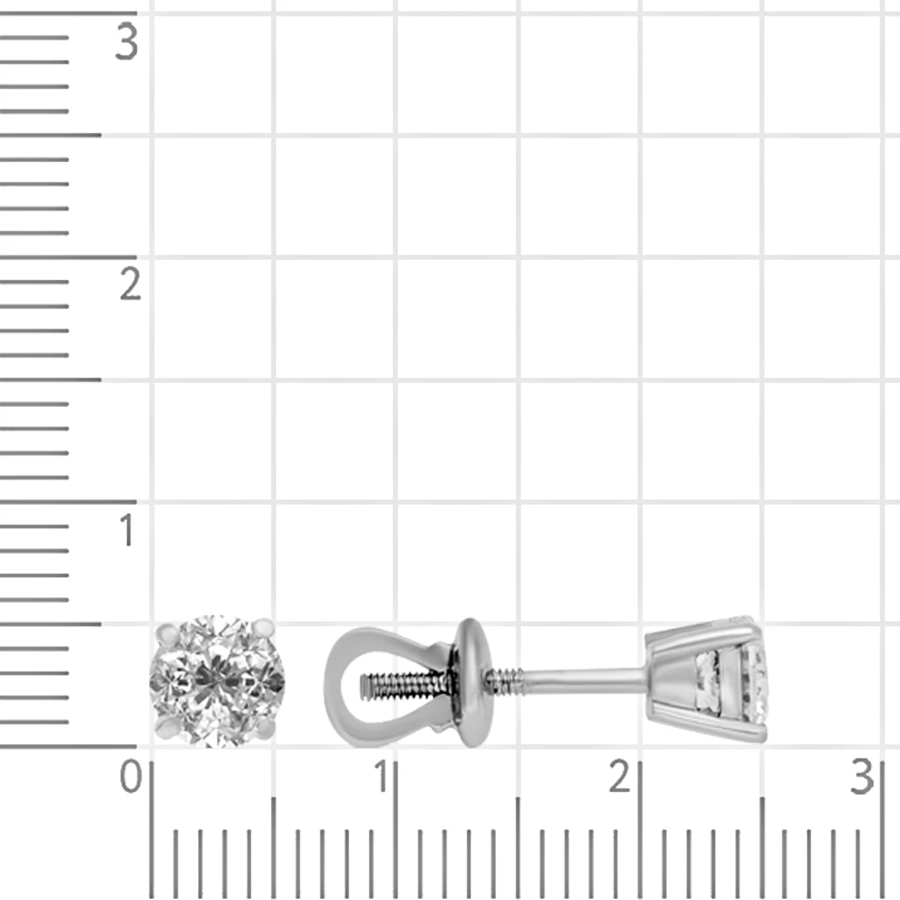 Серьги детские с фианитами из серебра 925 пробы 2