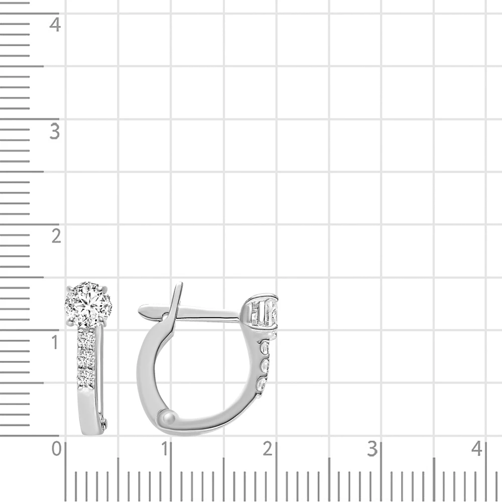 Серьги детские с фианитами из серебра 925 пробы 3