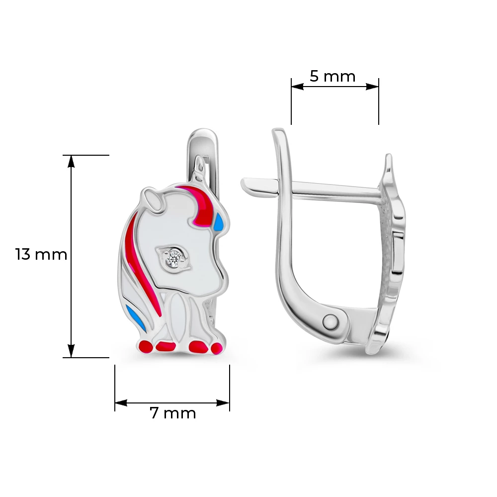 Серьги детские из серебра 925 пробы