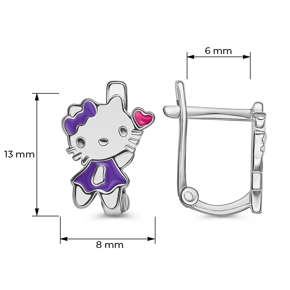 Серьги детские из серебра 925 пробы