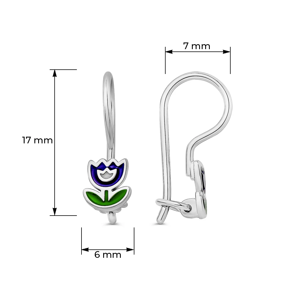Серьги детские из серебра 925 пробы