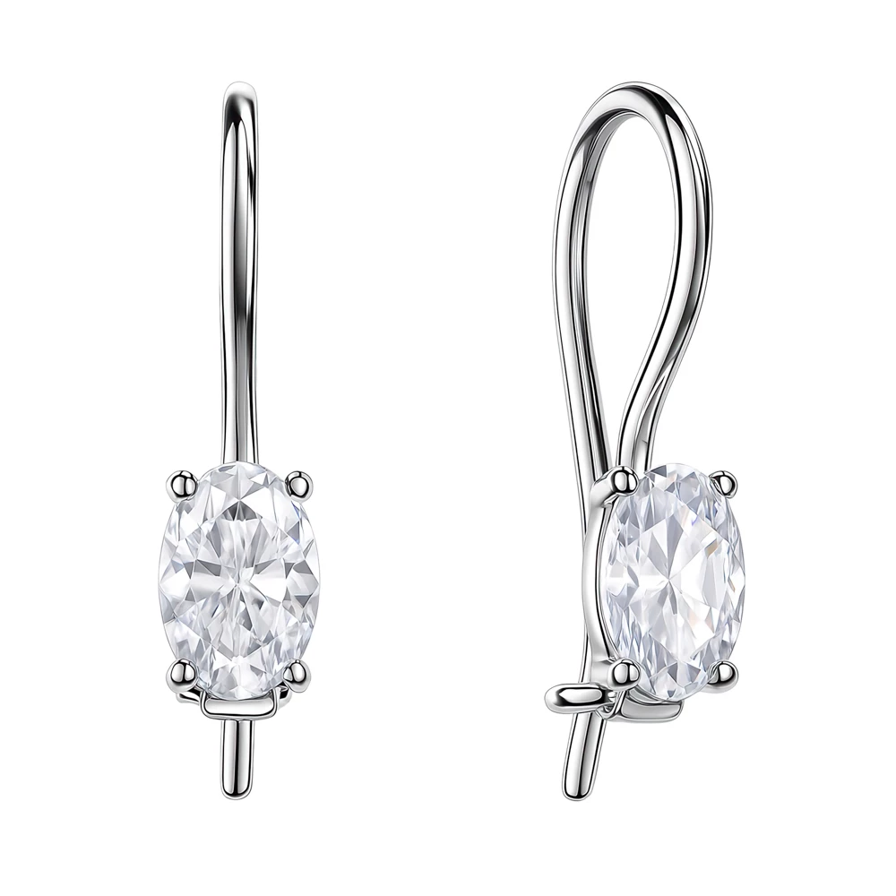 Серьги детские с фианитами из серебра 925 пробы