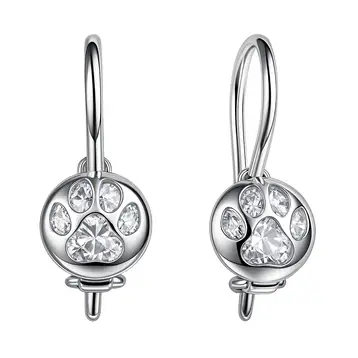 Серьги с фианитами из серебра 925 пробы