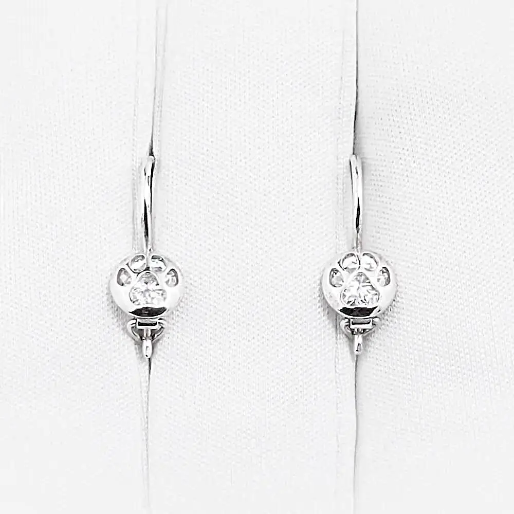 Серьги с фианитами из серебра 925 пробы 2