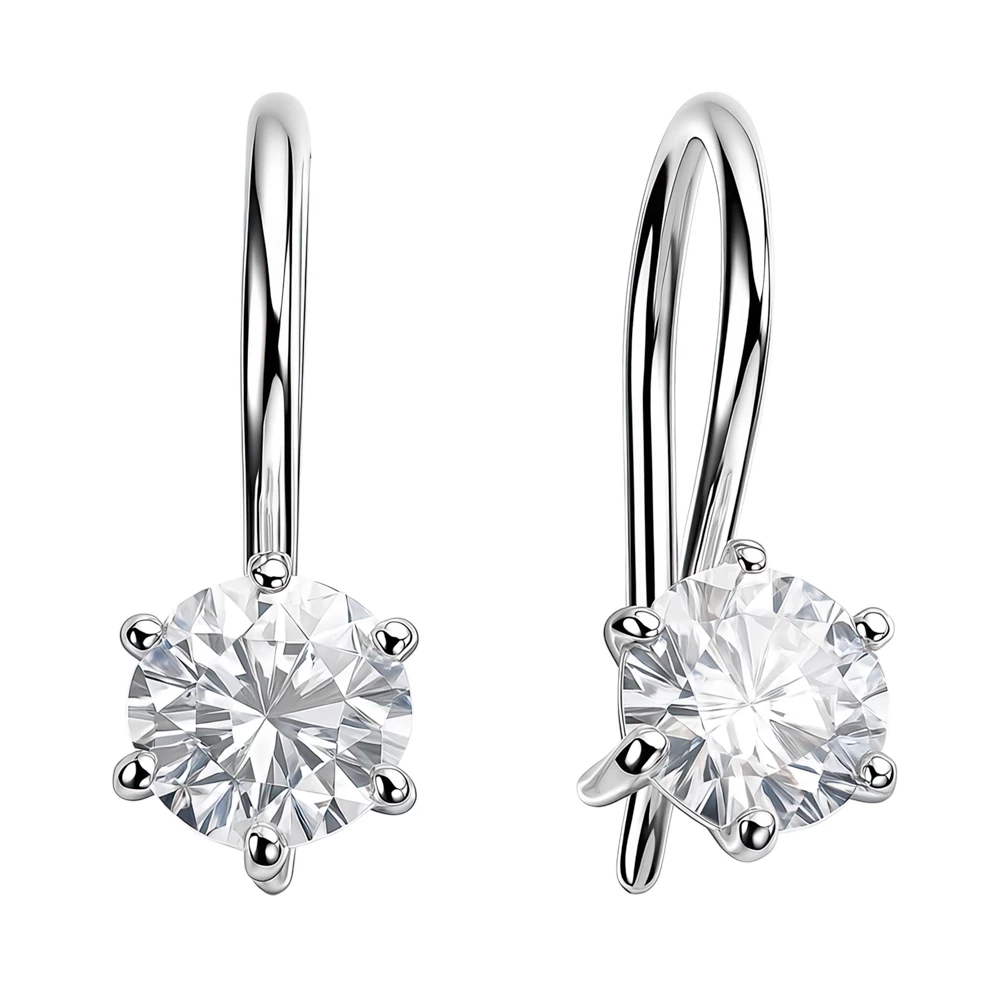 Серьги детские с фианитами из серебра 925 пробы