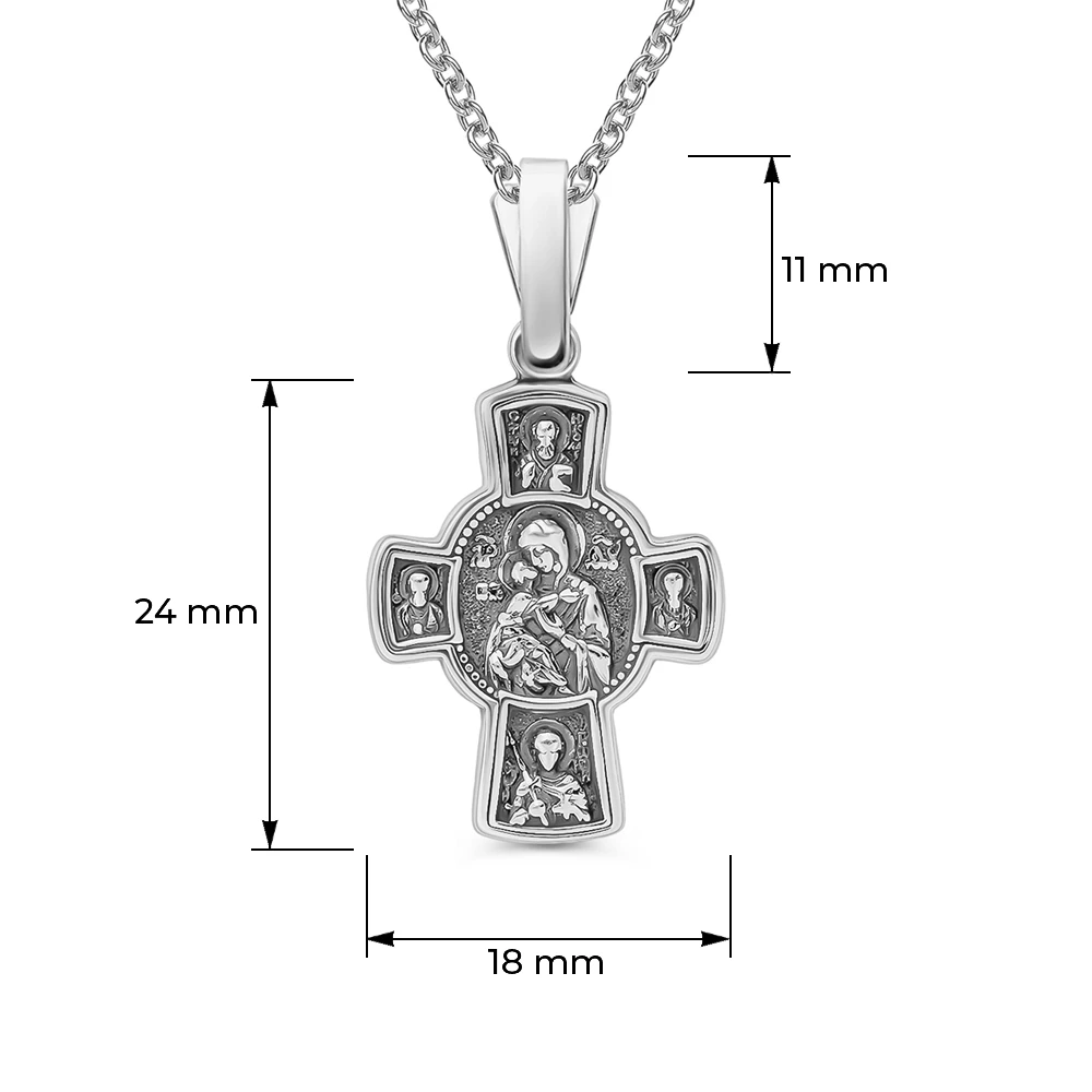 Крестик из серебра 925 пробы