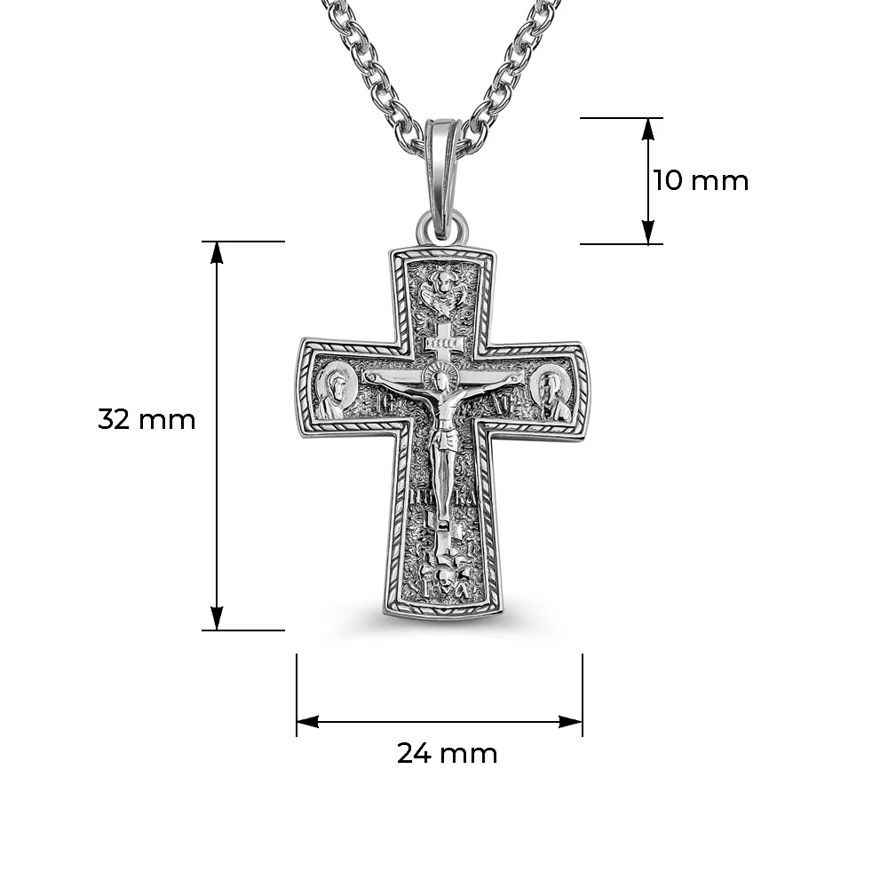 Крестик из серебра 925 пробы