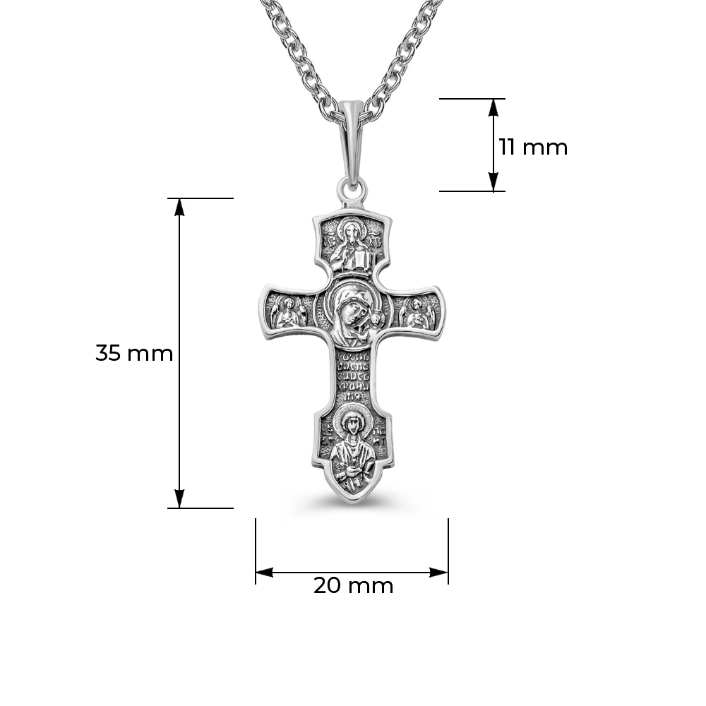 Крестик из серебра 925 пробы