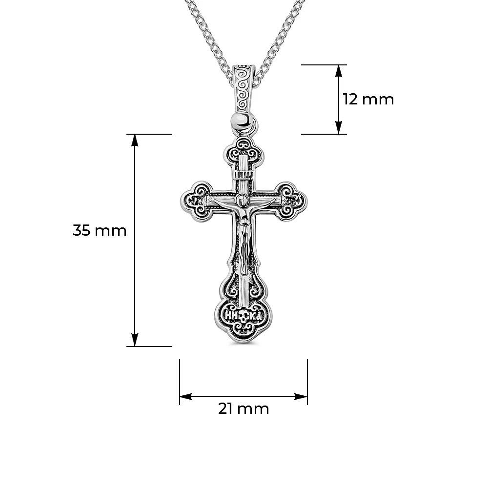 Крестик из серебра 925 пробы