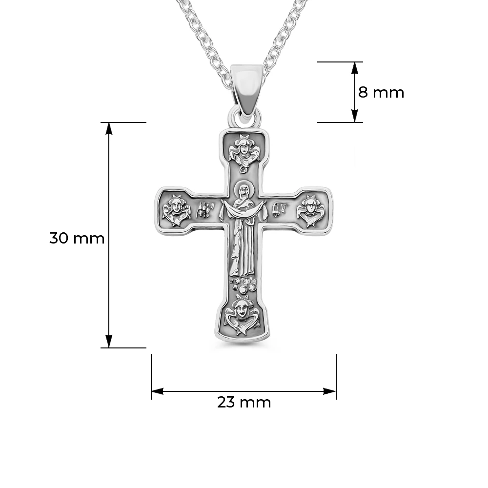 Крестик из серебра 925 пробы