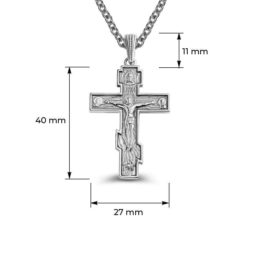 Крестик из серебра 925 пробы