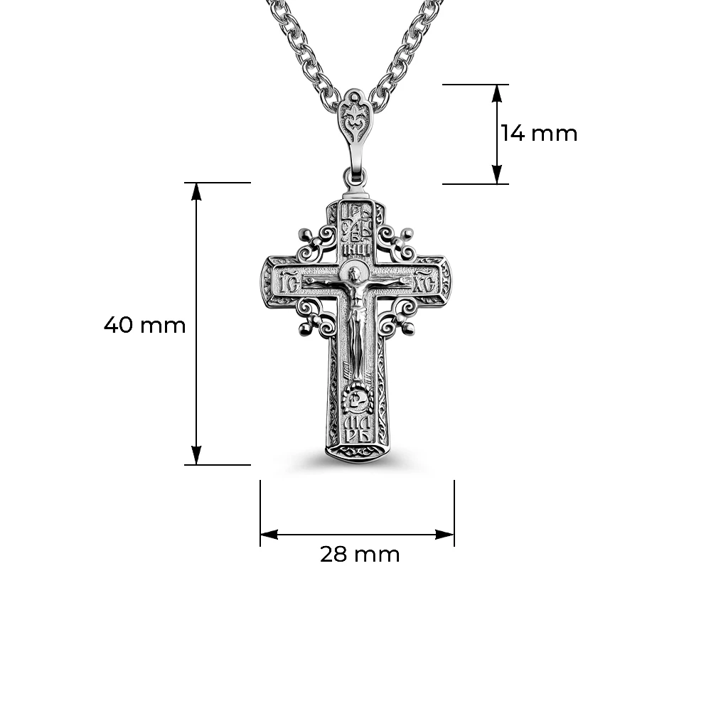 Крестик из серебра 925 пробы