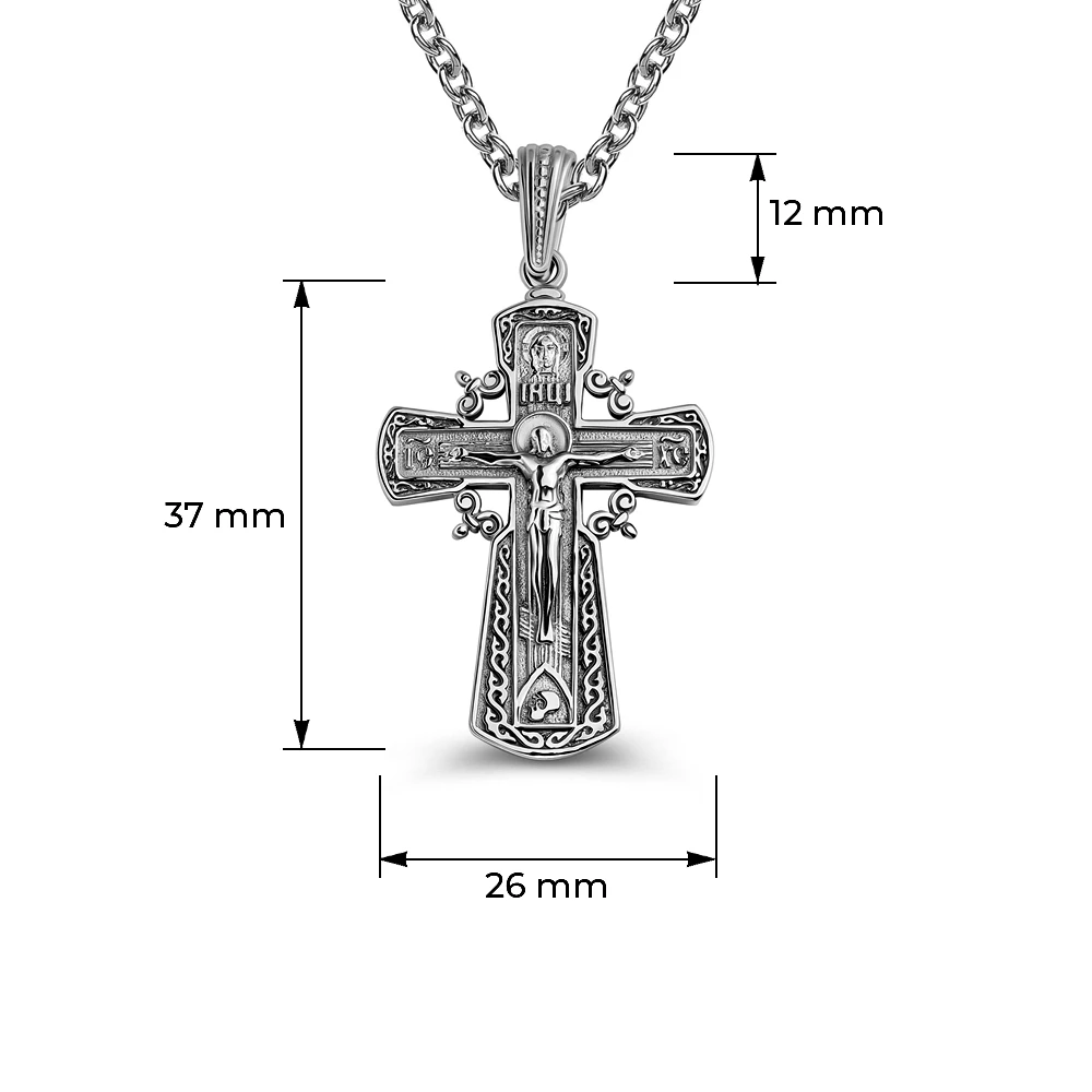 Крестик из серебра 925 пробы