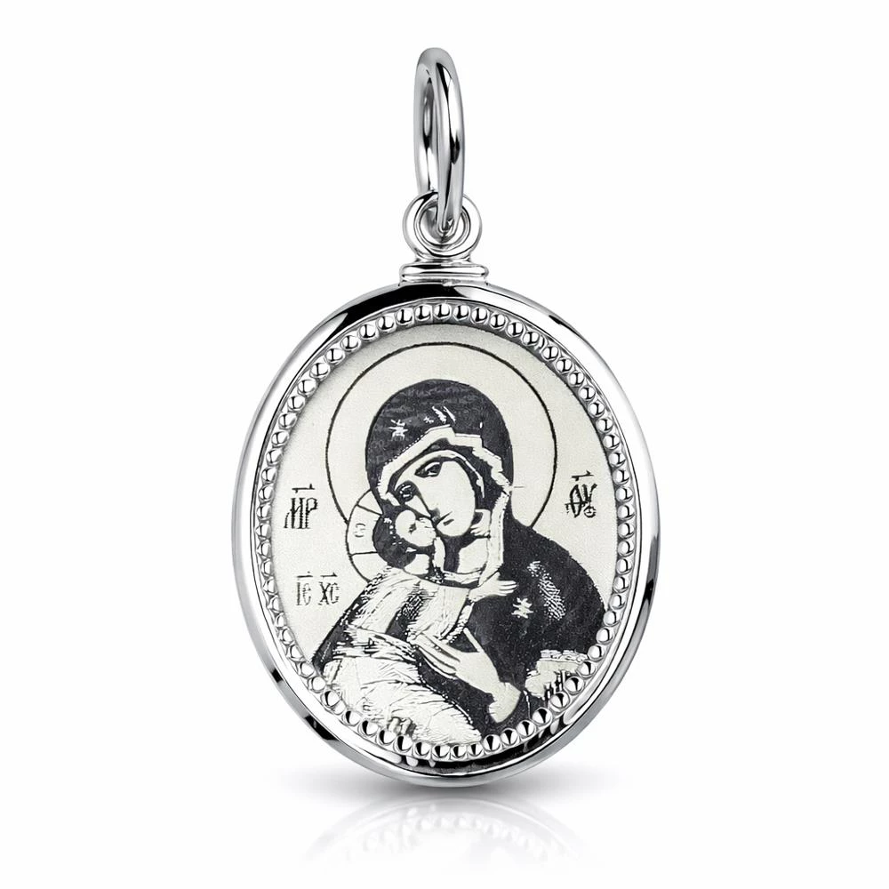 Икона Владимирская из серебра 925 пробы