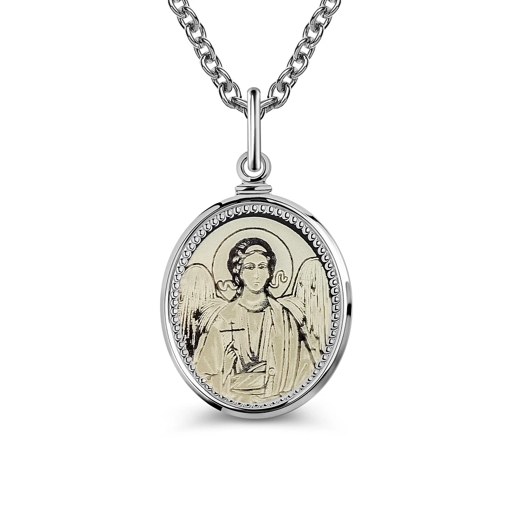 Икона Ангел Хранитель из серебра 925 пробы