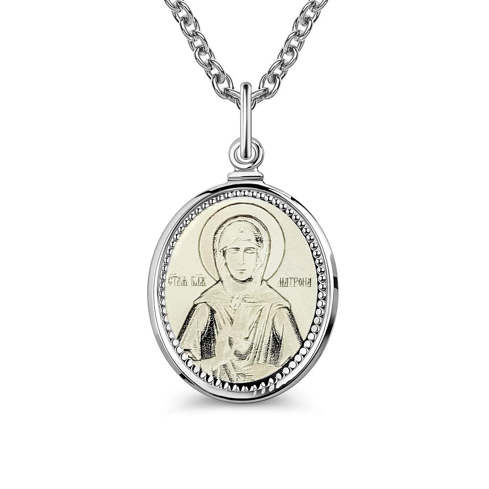 Икона Матрона из серебра 925 пробы