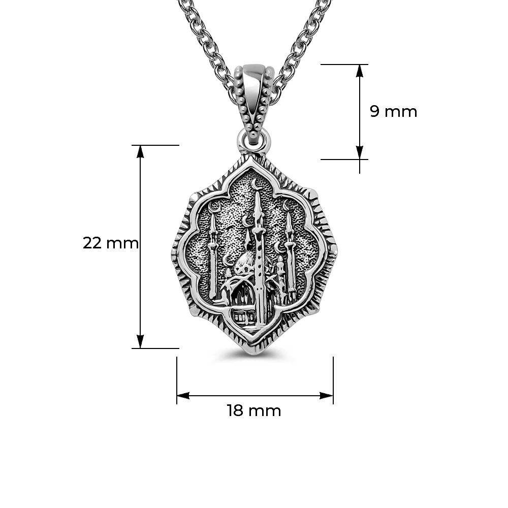 Подвес  мусульманский из серебра 925 пробы