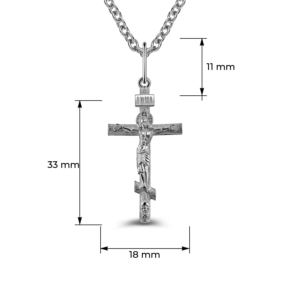 Крестик из серебра 925 пробы