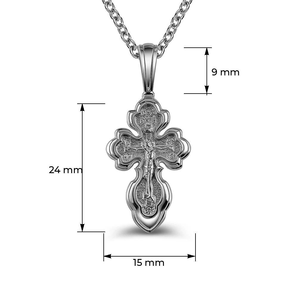 Крестик из серебра 925 пробы