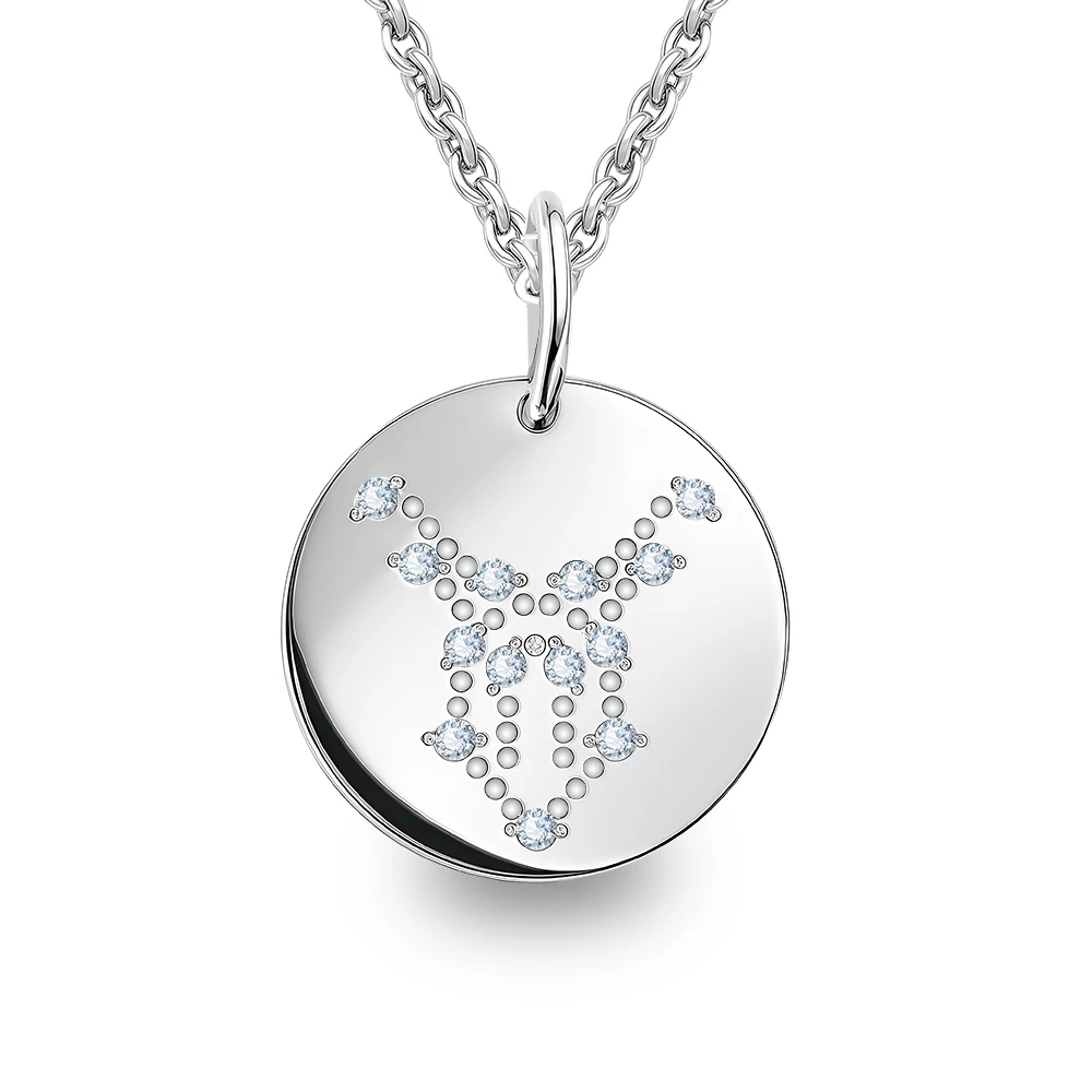 Подвес Козерог с фианитами из серебра 925 пробы