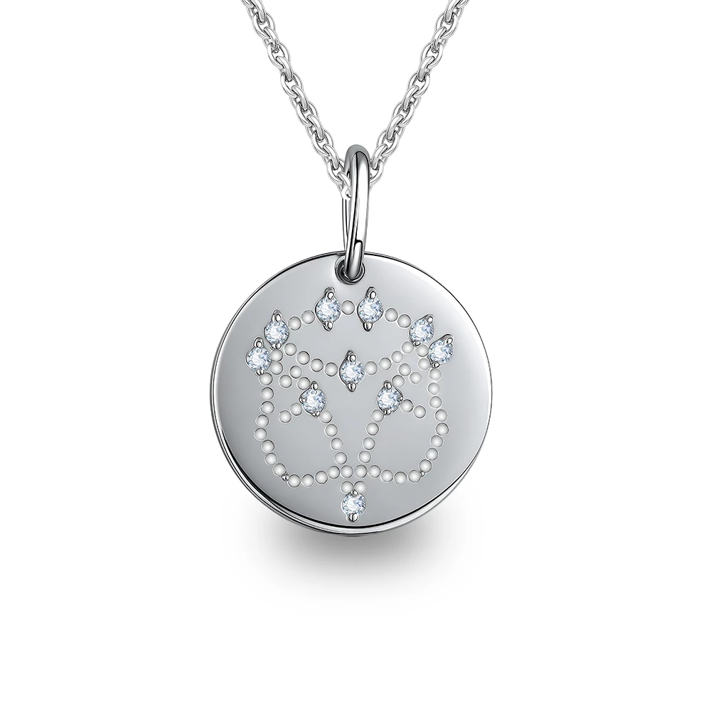 Подвес Близнецы с фианитами из серебра 925 пробы