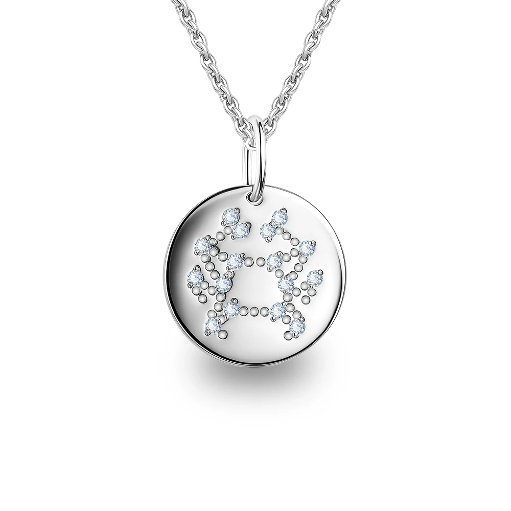 Подвес Рак с фианитами из серебра 925 пробы