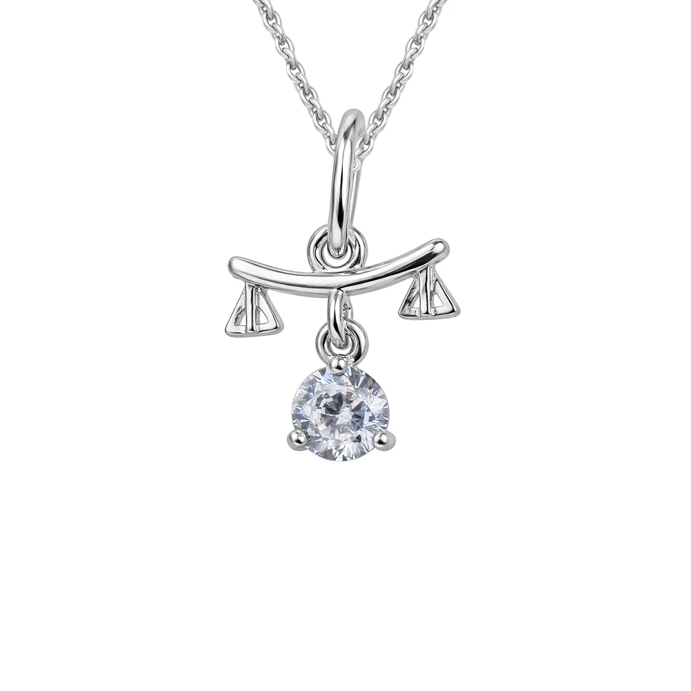 Подвес Весы с фианитом из серебра 925 пробы