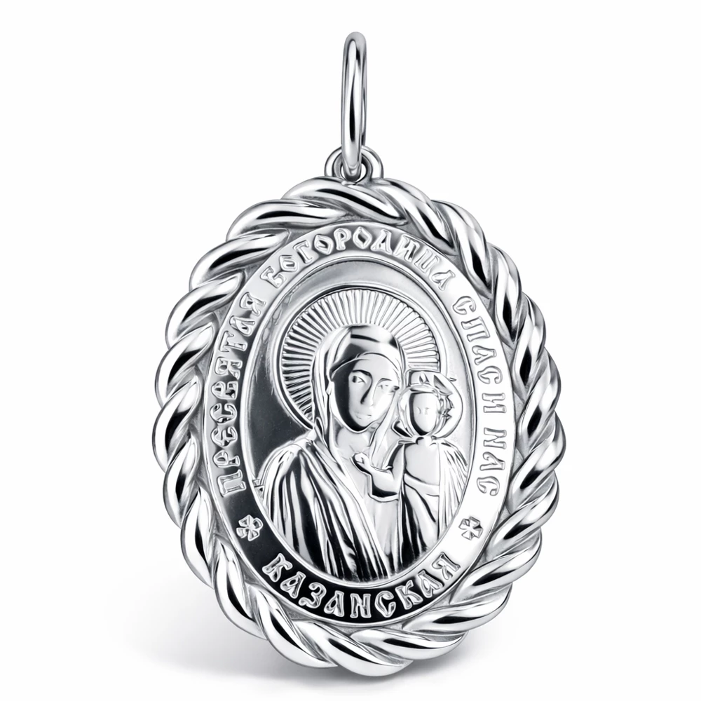 Икона Казанская из серебра 925 пробы