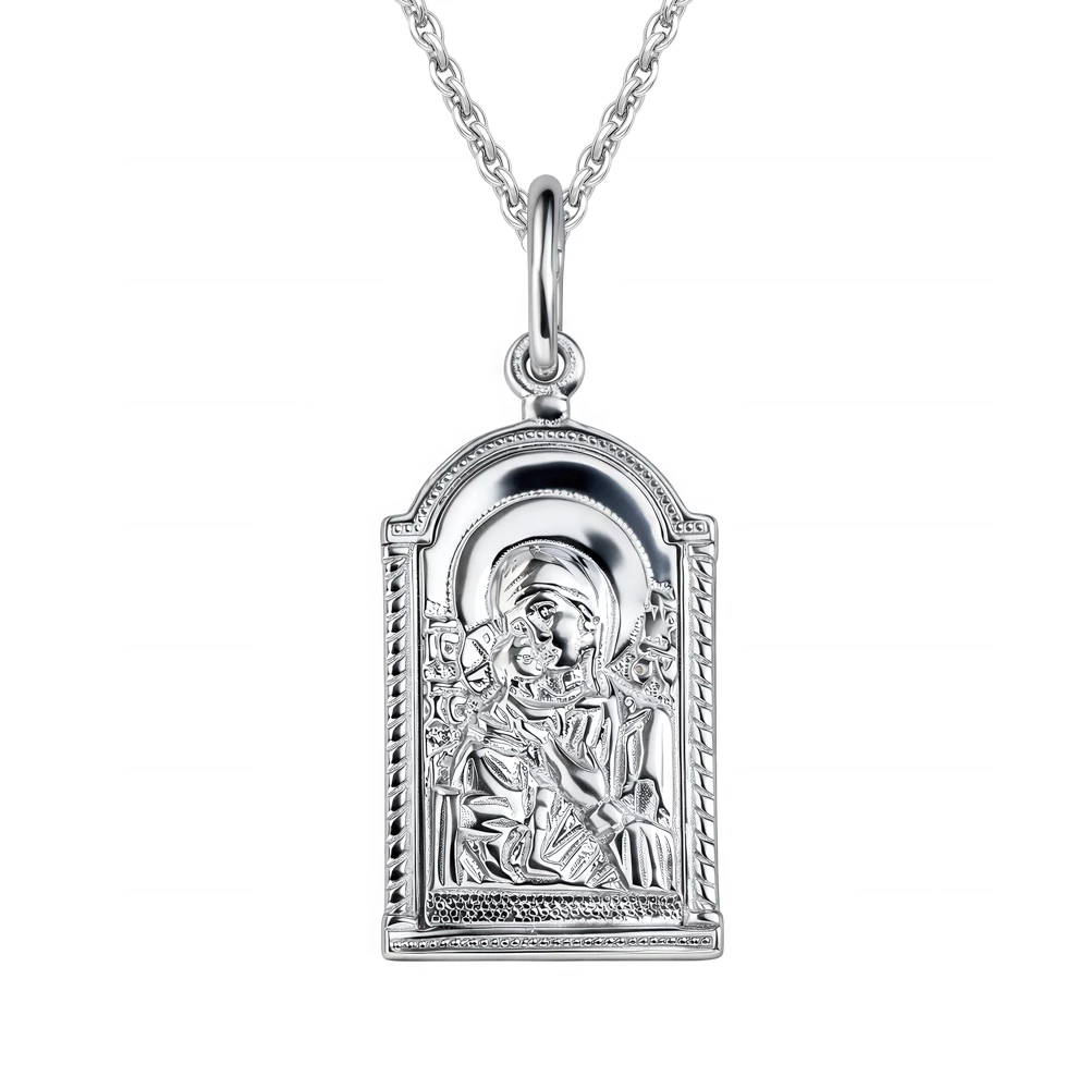 Икона Феодоровская из серебра 925 пробы