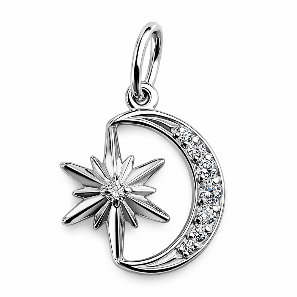 Подвес  мусульманский с фианитами из серебра 925 пробы