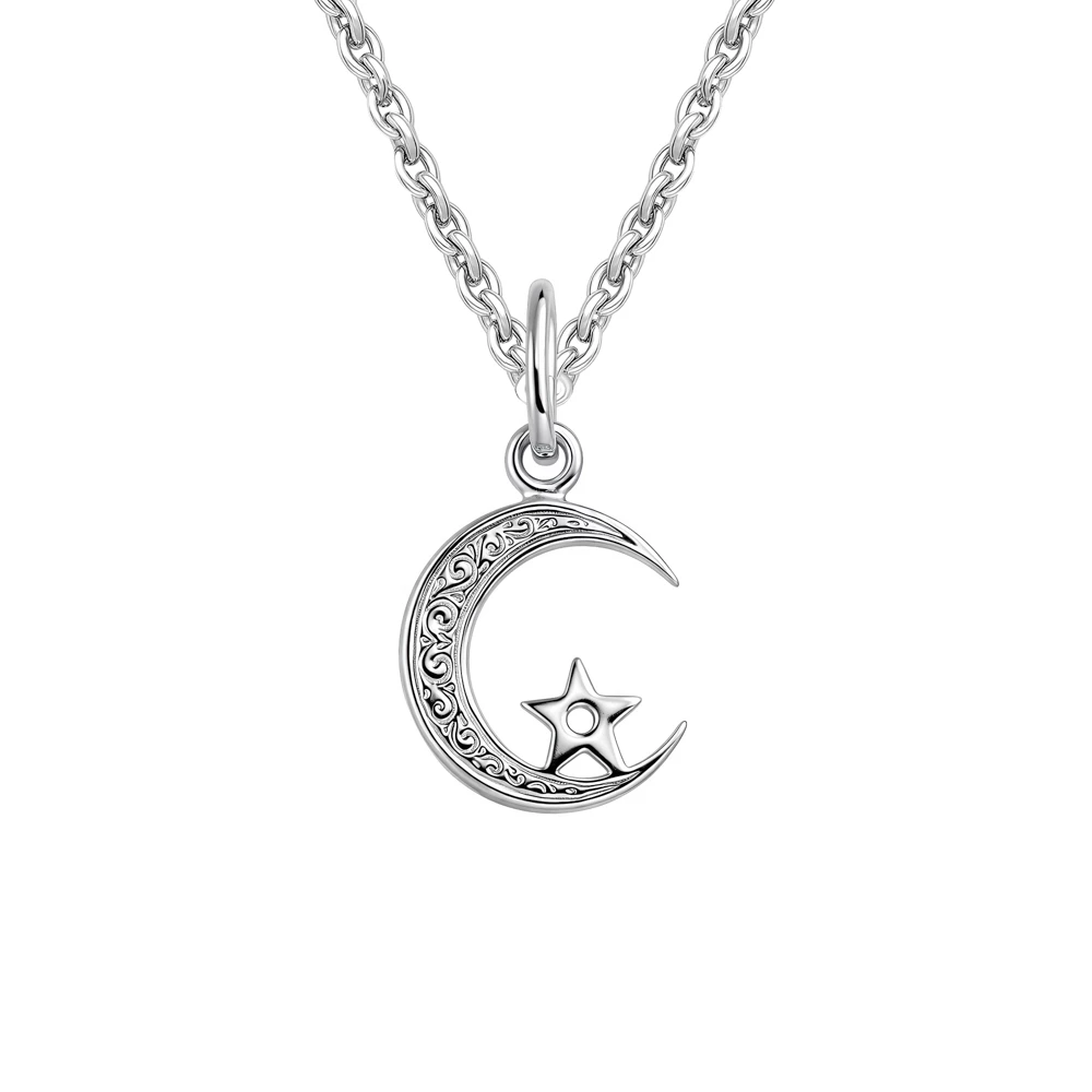 Подвес  мусульманский с фианитом из серебра 925 пробы