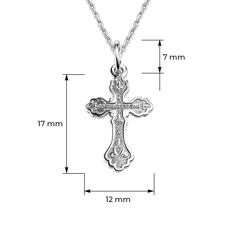 Крестик из серебра 925 пробы