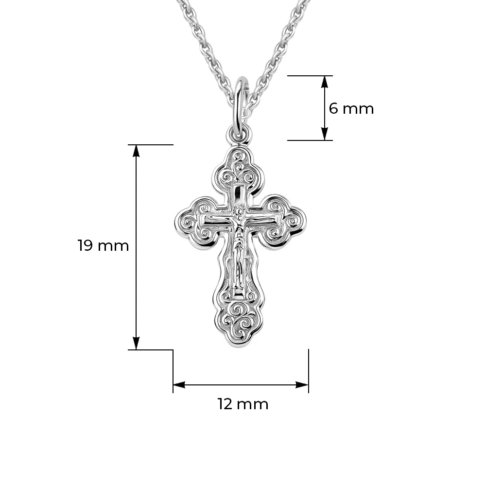 Крестик из серебра 925 пробы