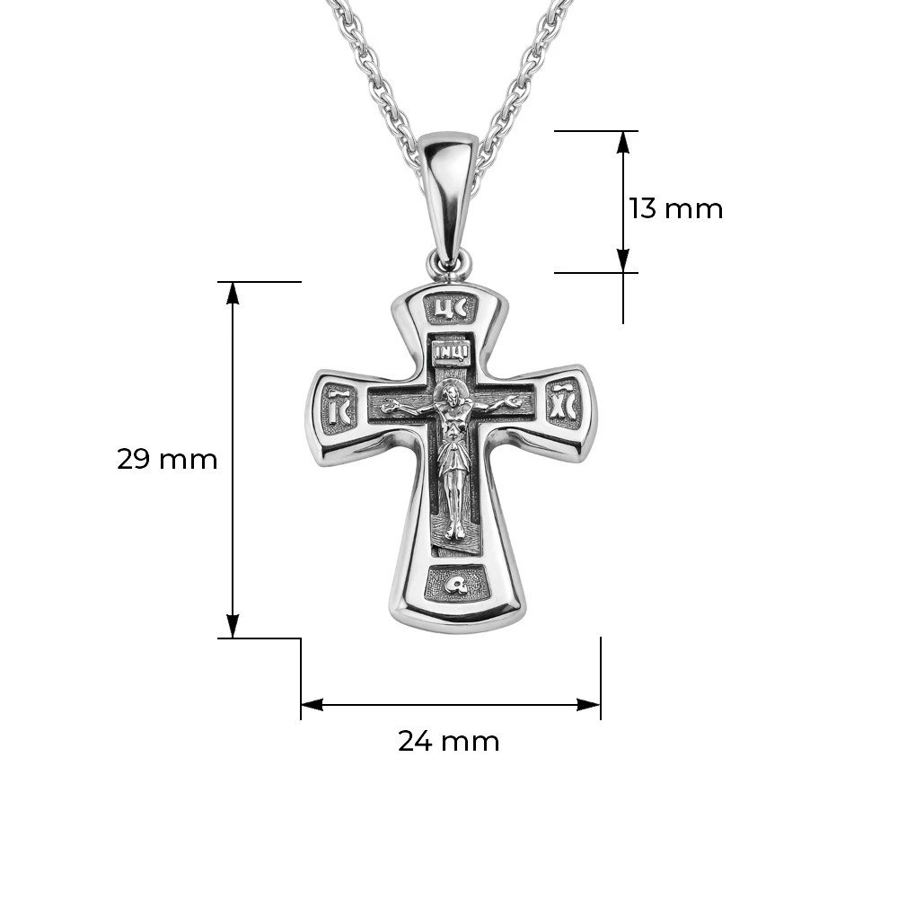 Крестик из серебра 925 пробы