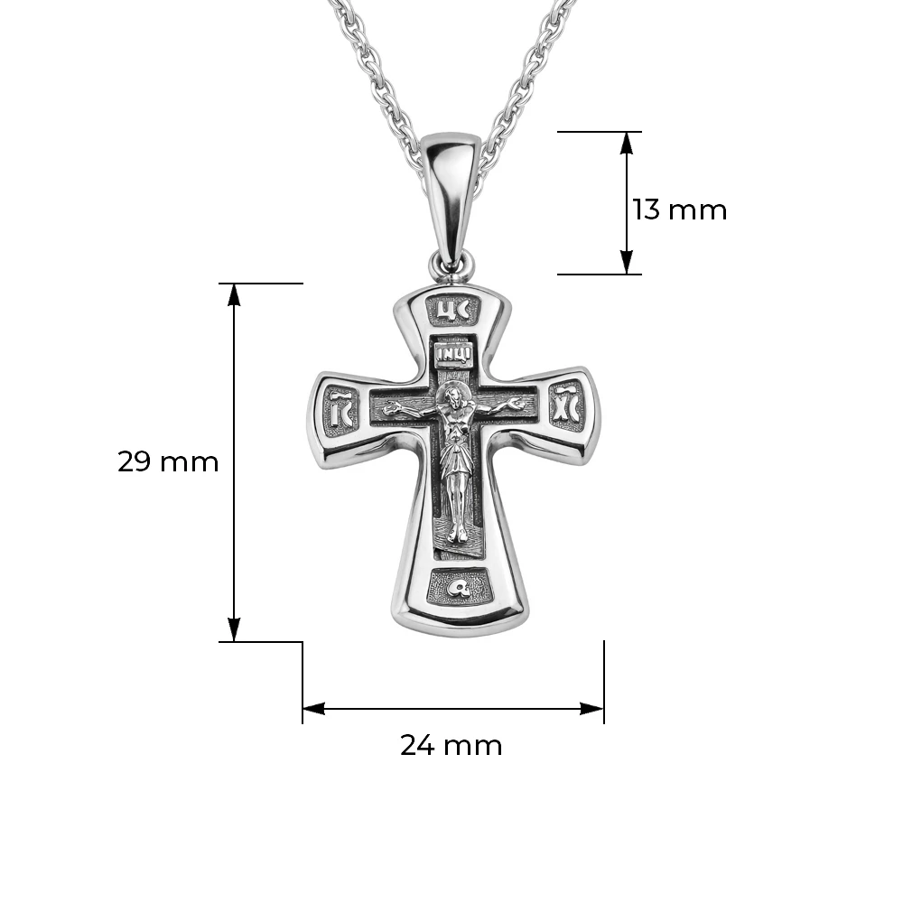 Крестик из серебра 925 пробы