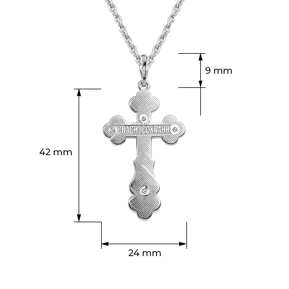 Крестик из серебра 925 пробы