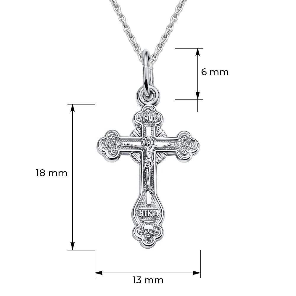 Крестик из серебра 925 пробы