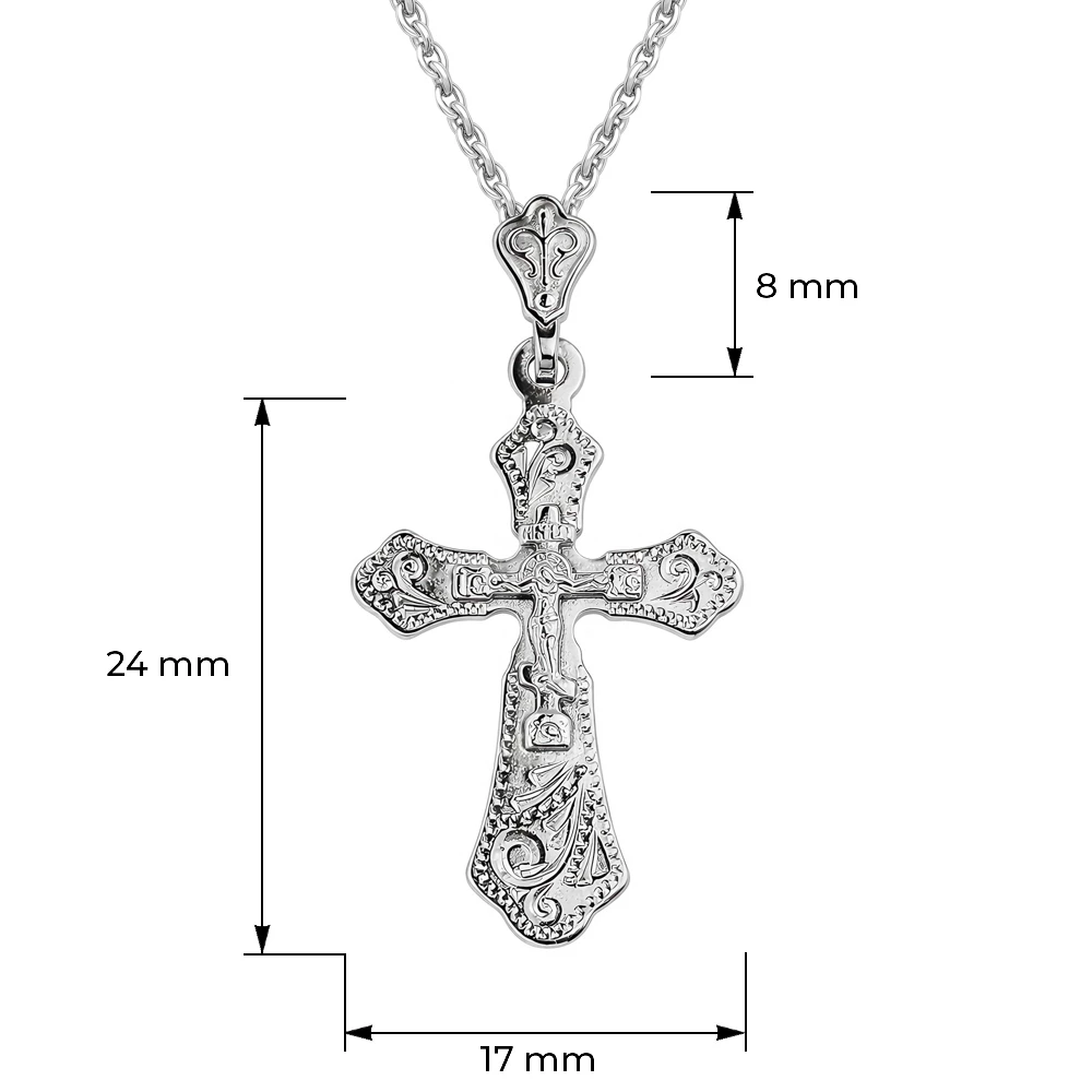 Крестик из серебра 925 пробы
