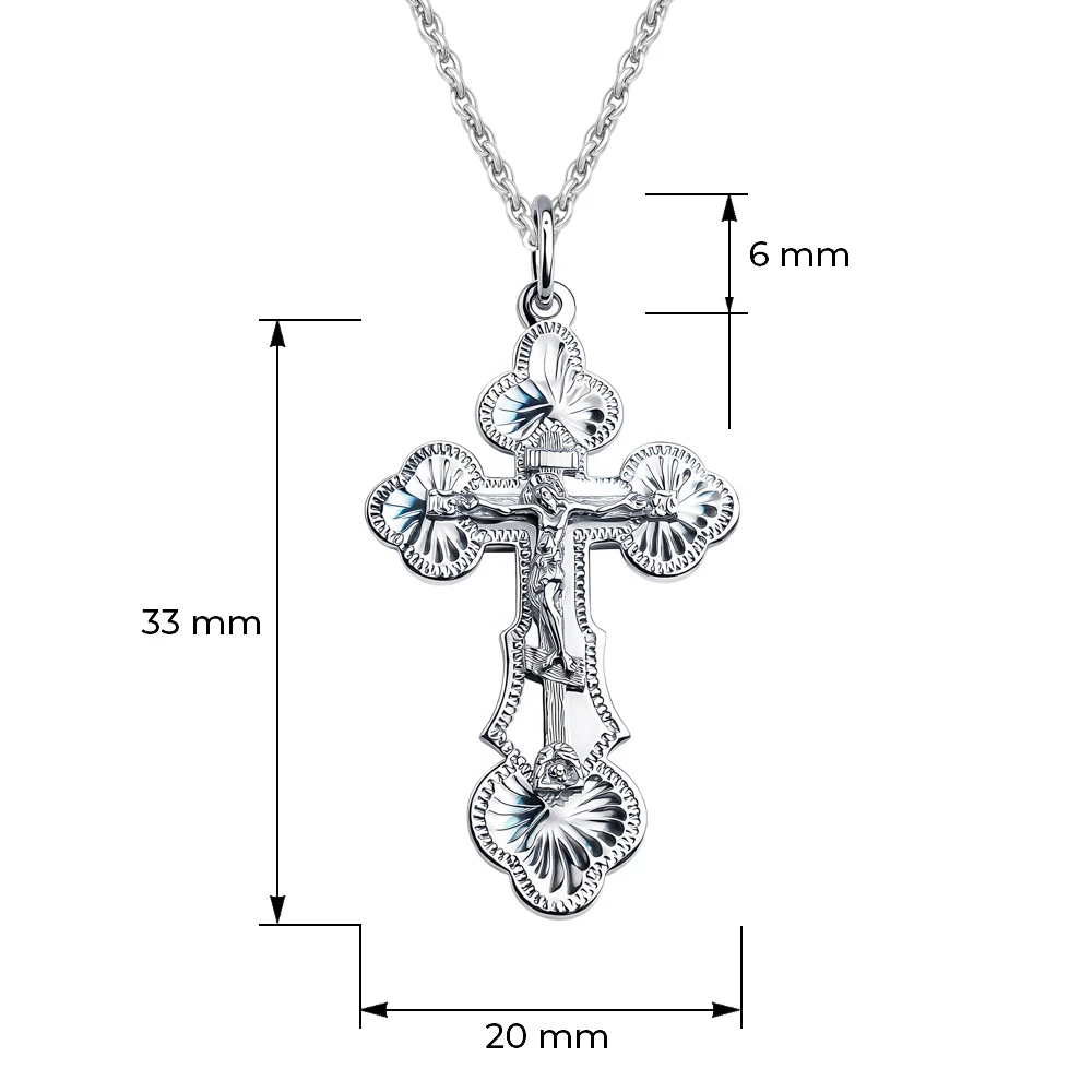 Крестик из серебра 925 пробы