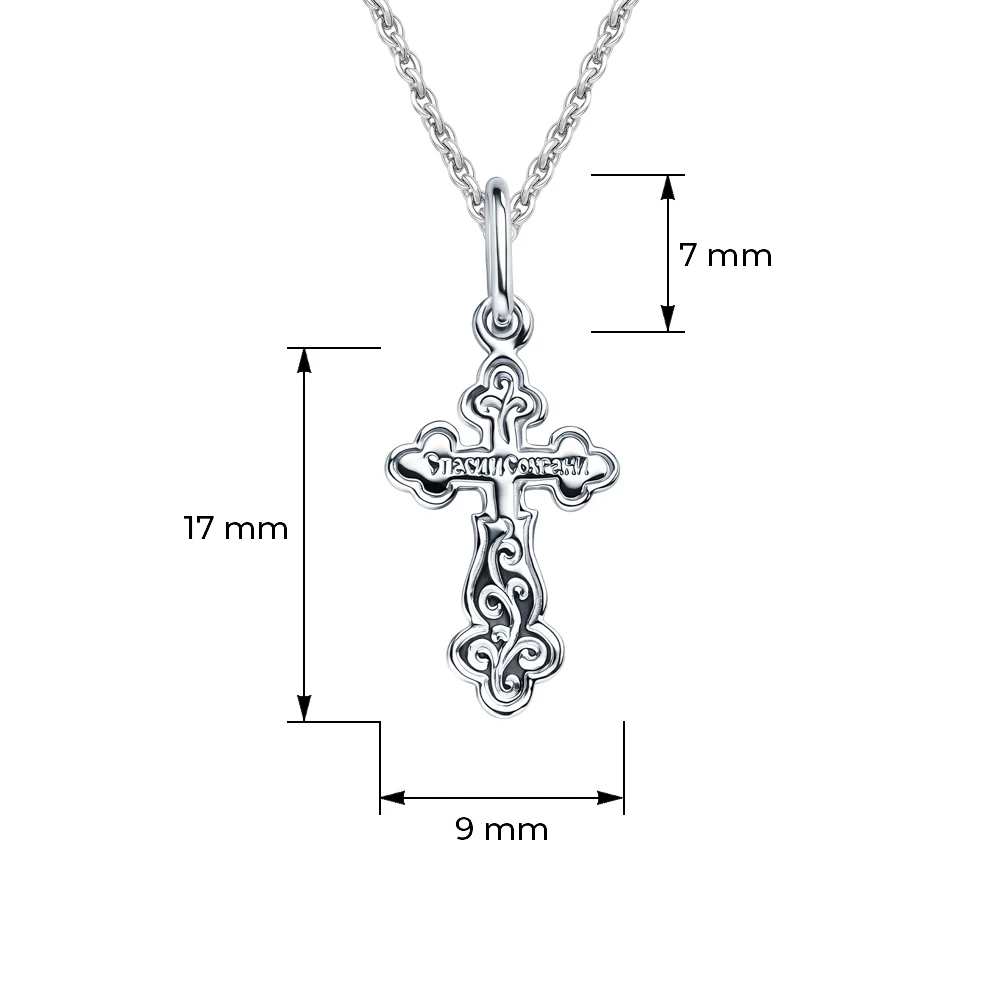 Крестик из серебра 925 пробы