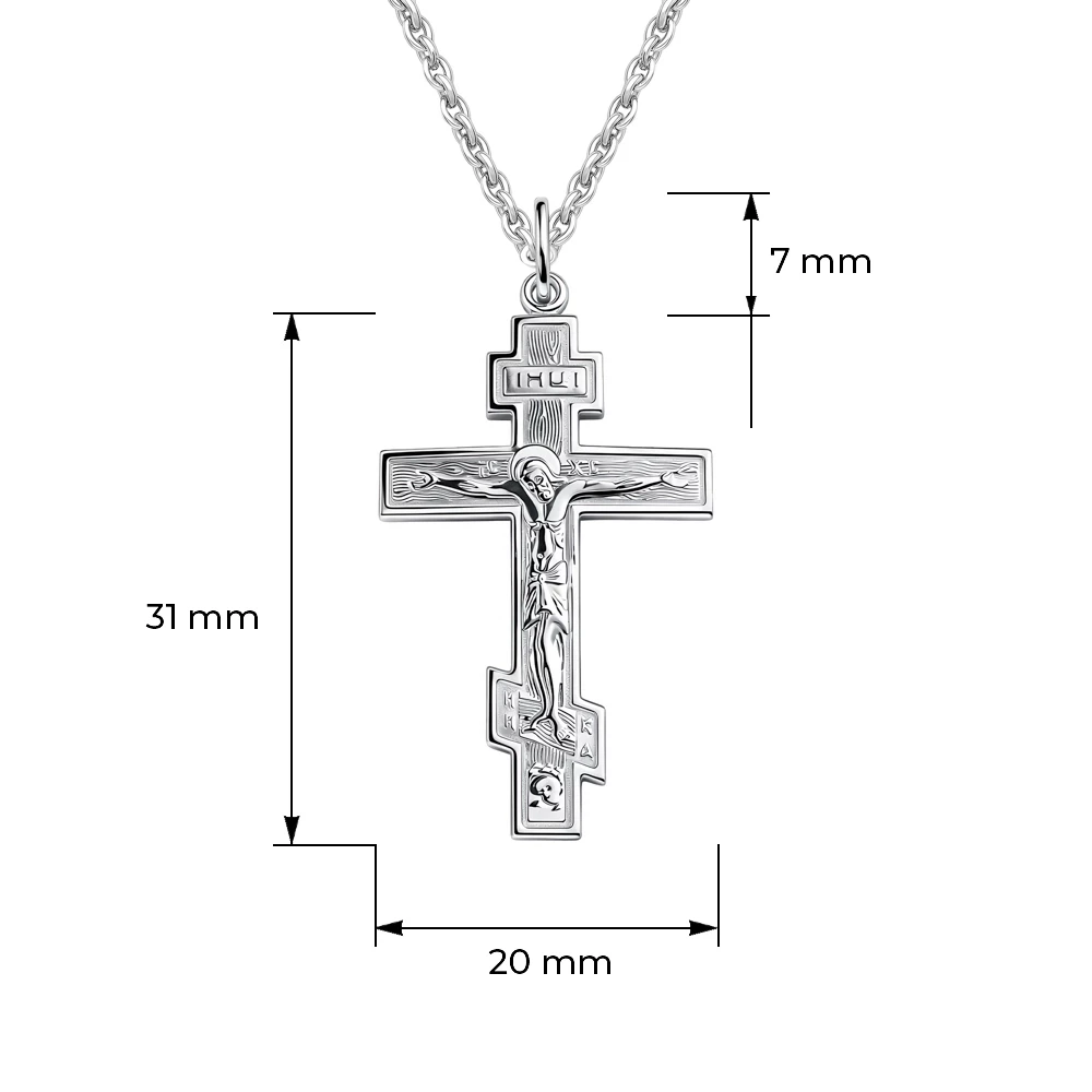 Крестик из серебра 925 пробы