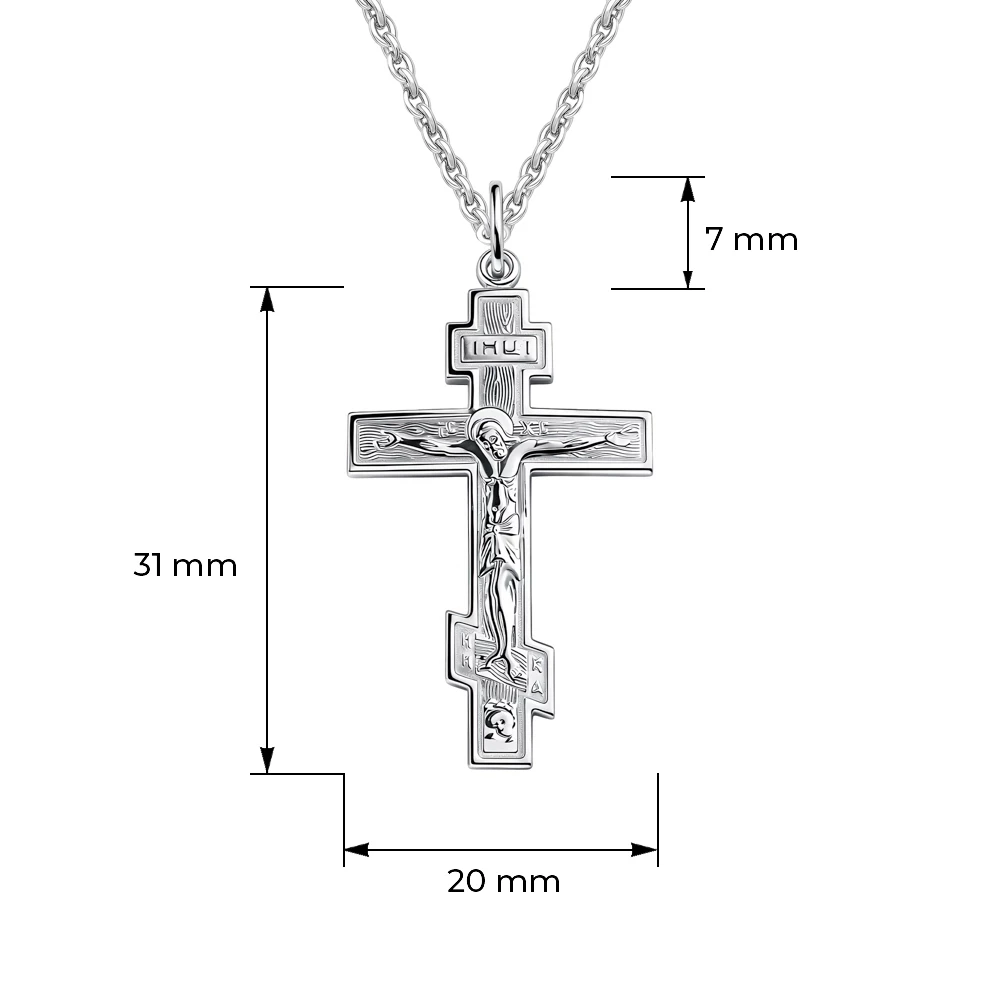 Крестик из серебра 925 пробы