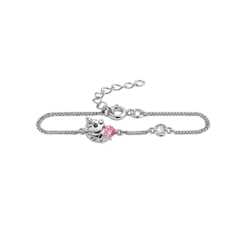 Браслет детский с фианитами из серебра 925 пробы