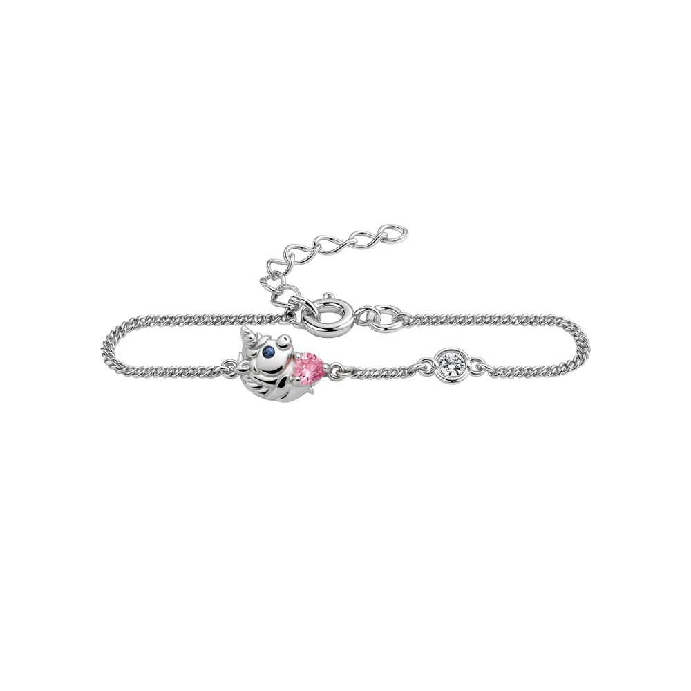 Браслет детский с фианитами из серебра 925 пробы