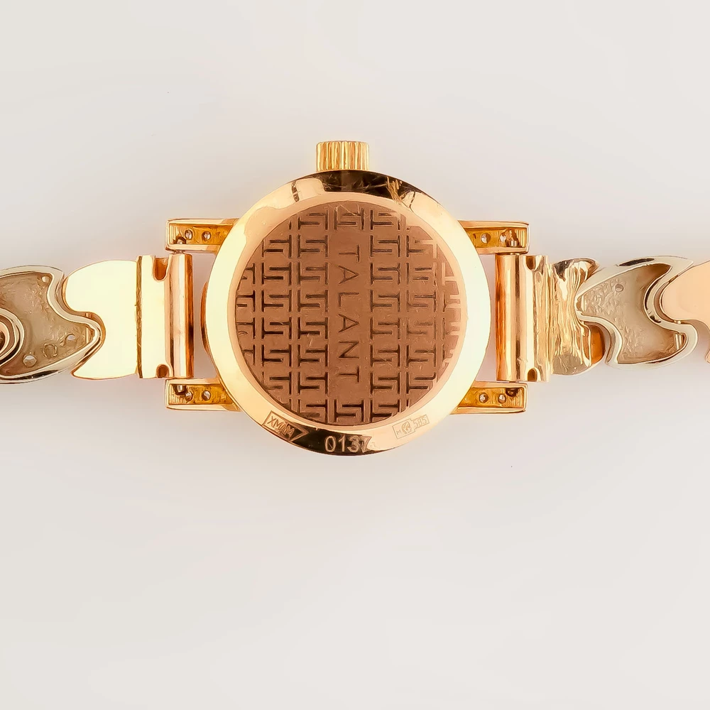 Часы с браслетом с часовой механизмом из красного золота 585 пробы 1