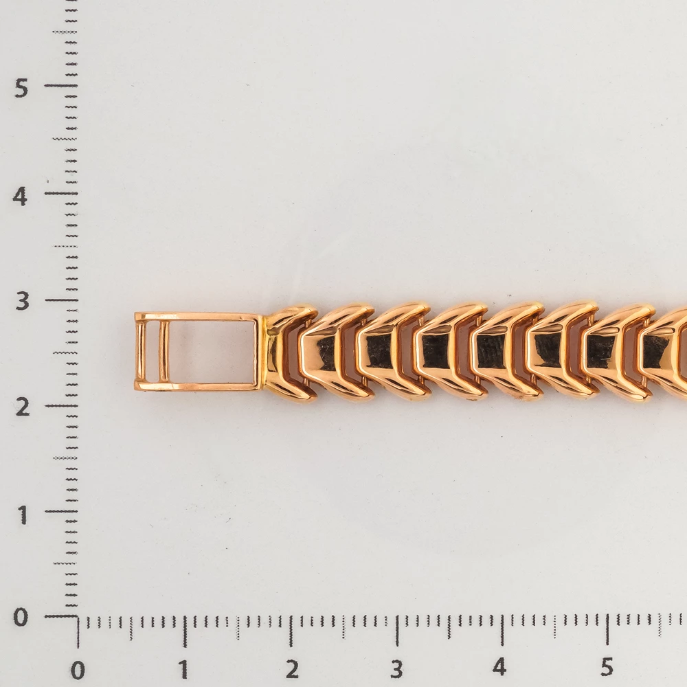 Часы с браслетом с часовой механизмом из красного золота 585 пробы