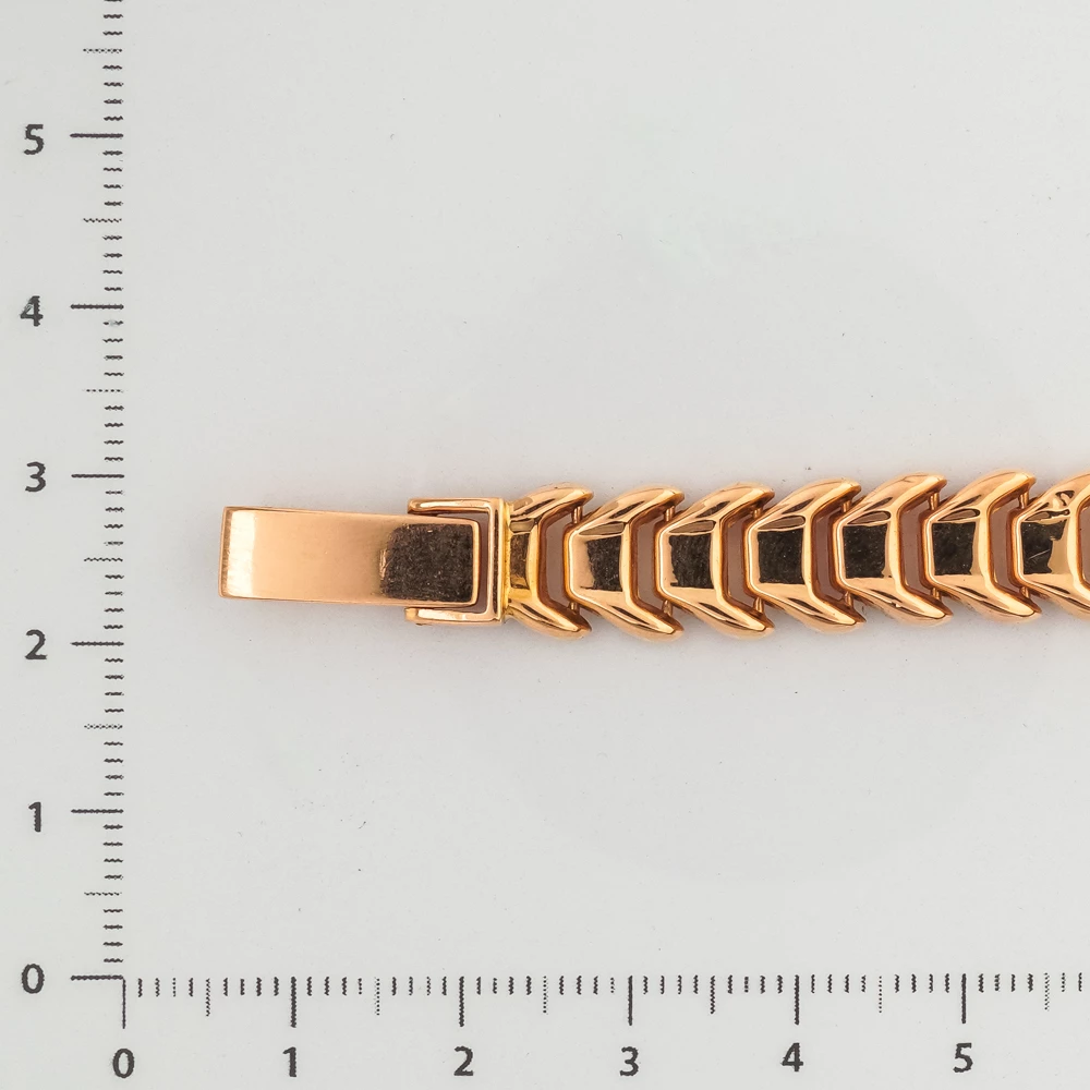 Часы с браслетом с часовой механизмом из красного золота 585 пробы