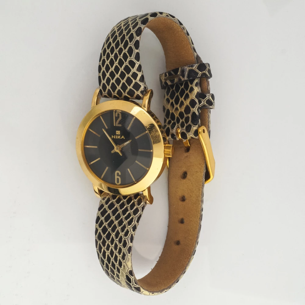 Часы с браслетом с часовой механизмом из желтого золота 585 пробы