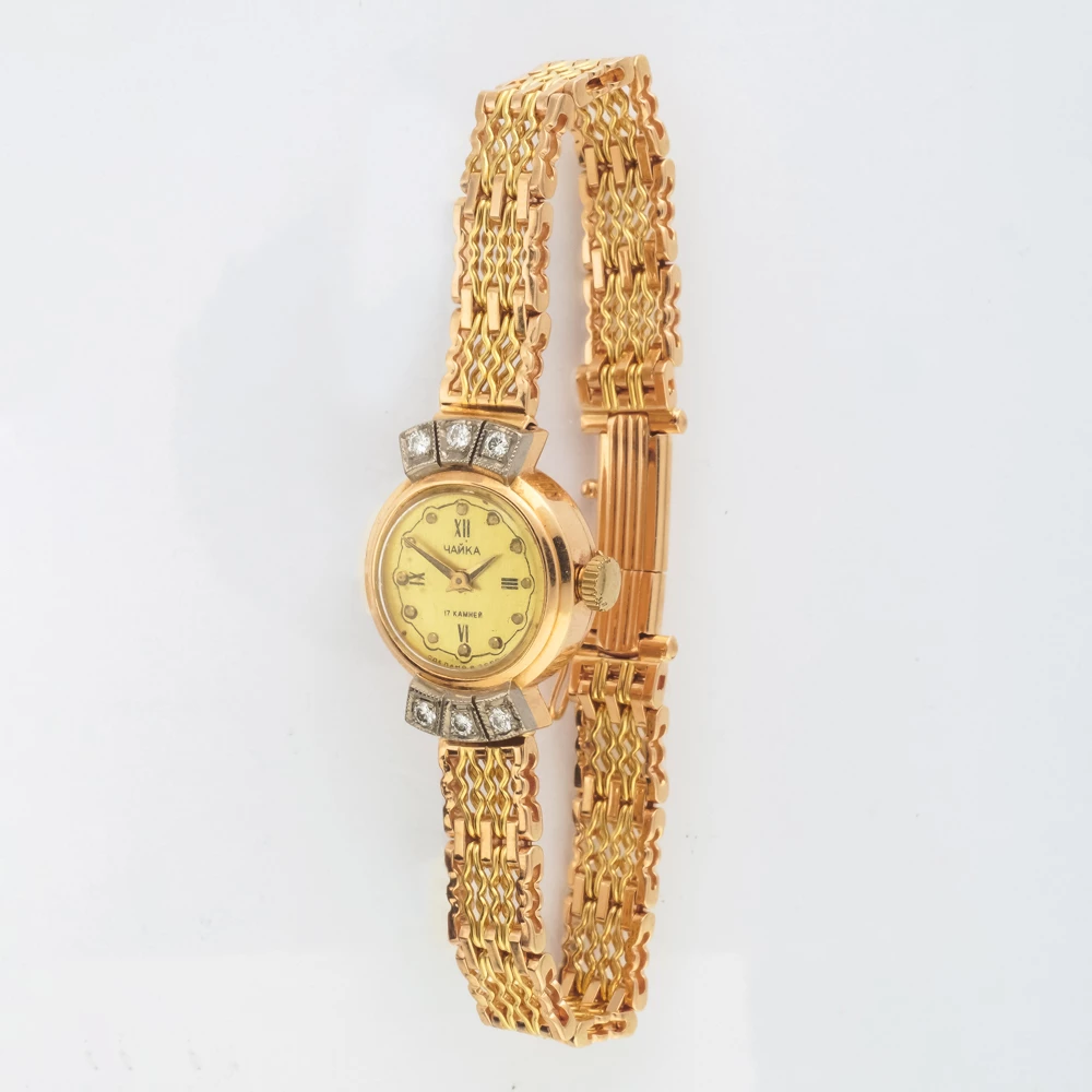 Часы с браслетом с бриллиантом из красного золота 583 пробы 1