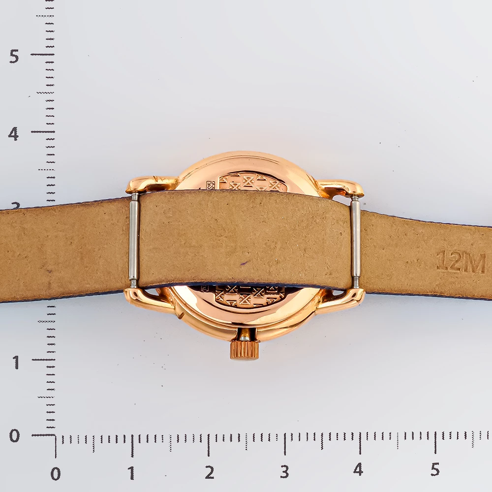 Часы с браслетом с часовой механизмом из красного золота 585 пробы